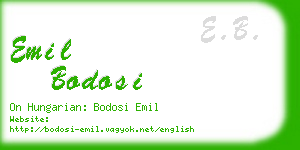 emil bodosi business card